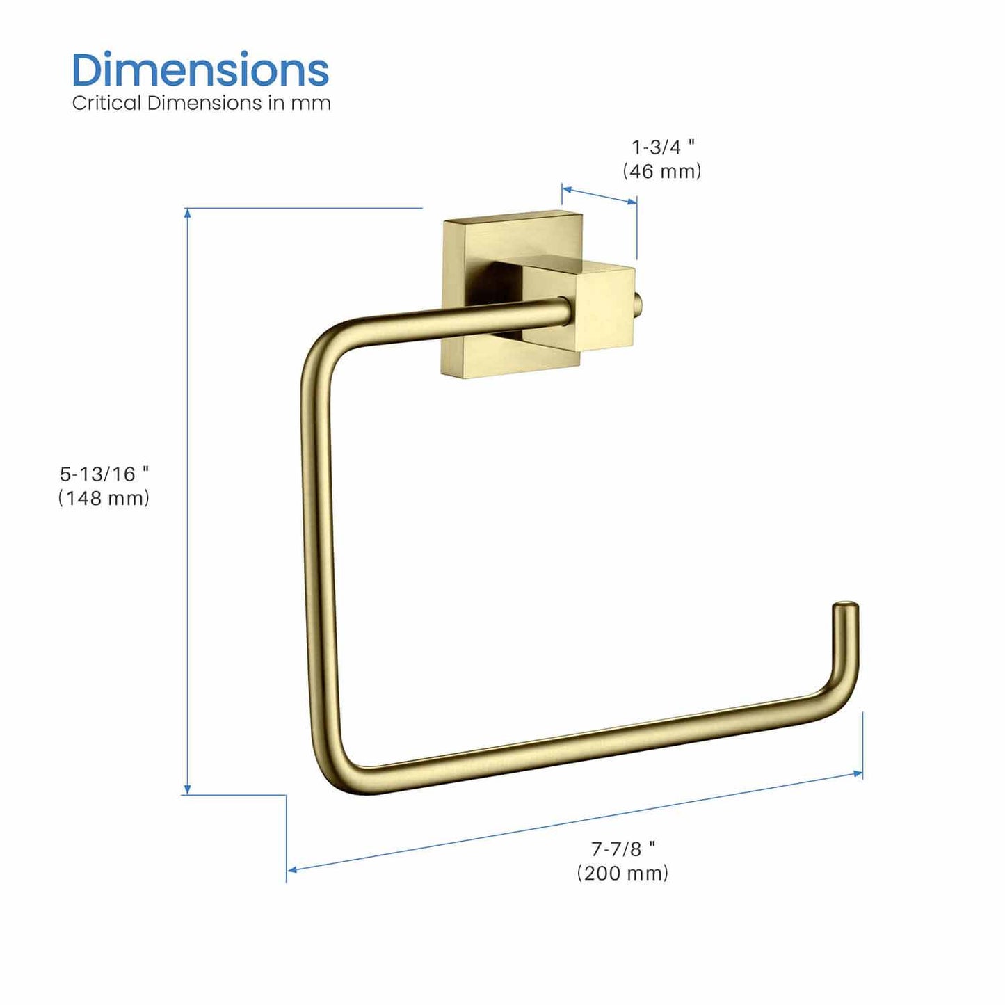 Elegant Heavy-Duty Brass Towel Ring AA010250