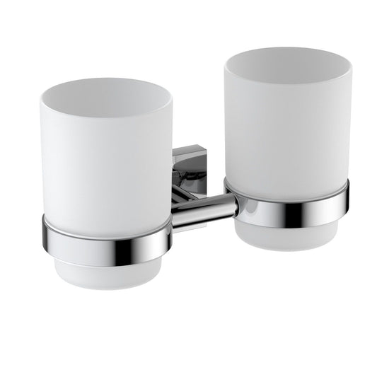 Brass Square Flange Tumbler holder double AA020032