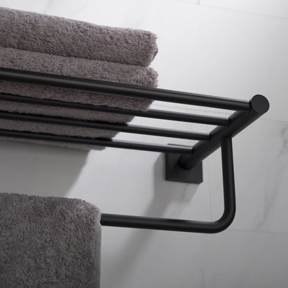 Brass Wall-Mounted Towel Rack with square flange AA020058
