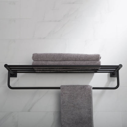 Brass Wall-Mounted Towel Rack with square flange AA020058