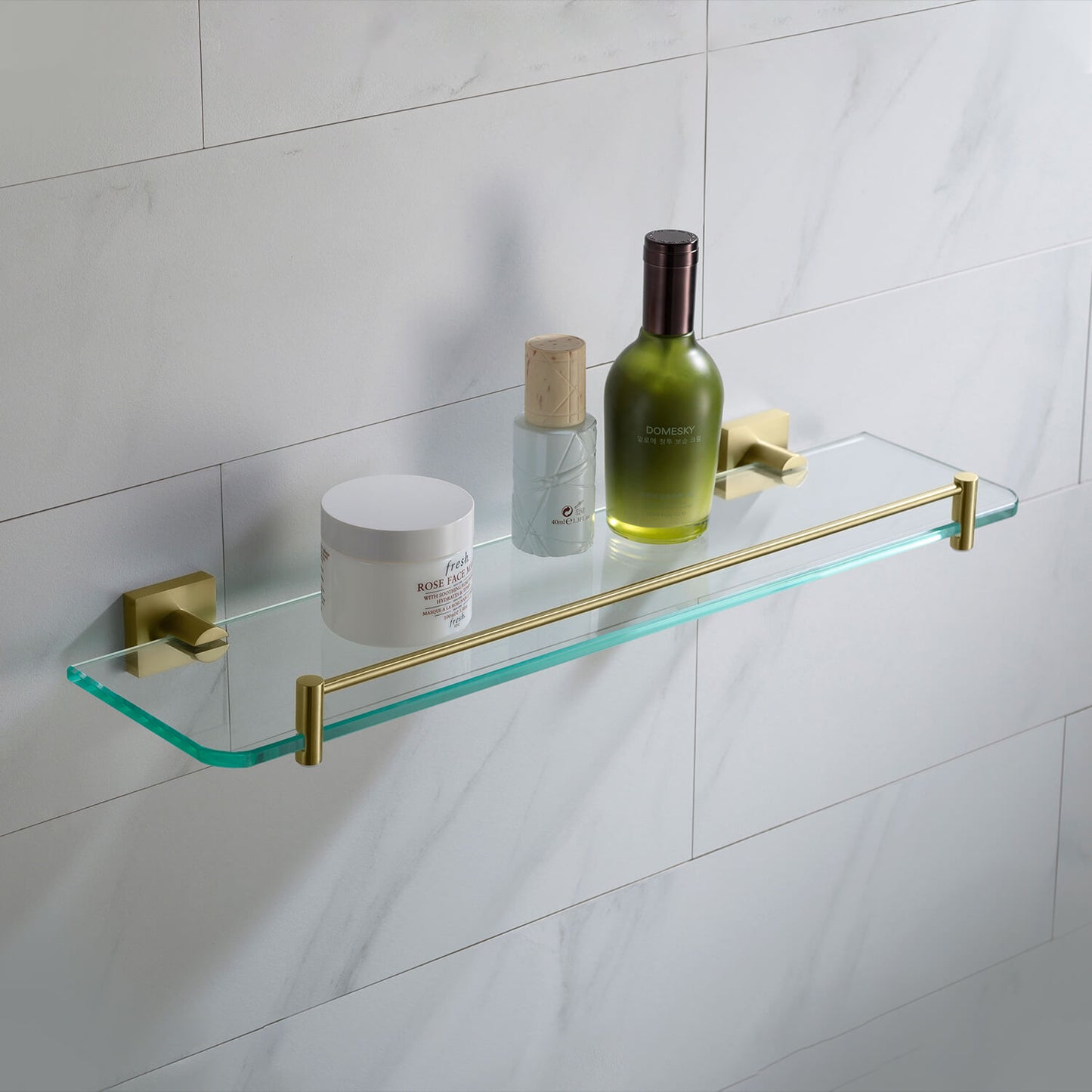 Tempered Glass Bathroom Shelf – Sleek & Space-Saving AA020072