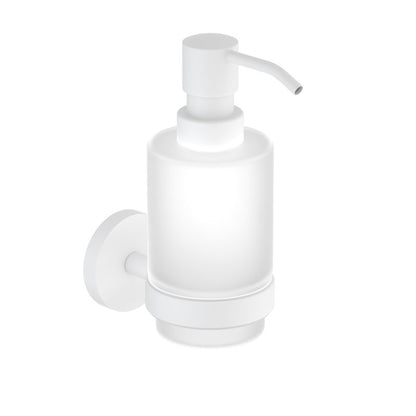 Premium Solid Brass Soap Dispenser Holder with Frosted Glass Tumbler AA030039