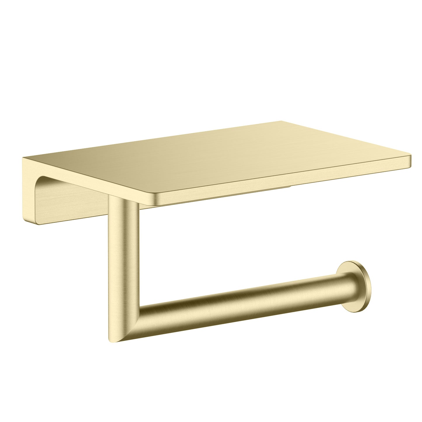 Stylish BrassTissue Holder with Shelf AA030046