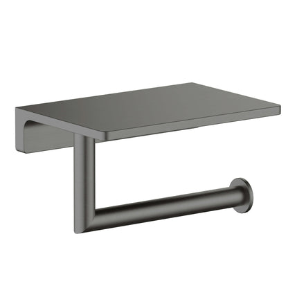 Stylish BrassTissue Holder with Shelf AA030046