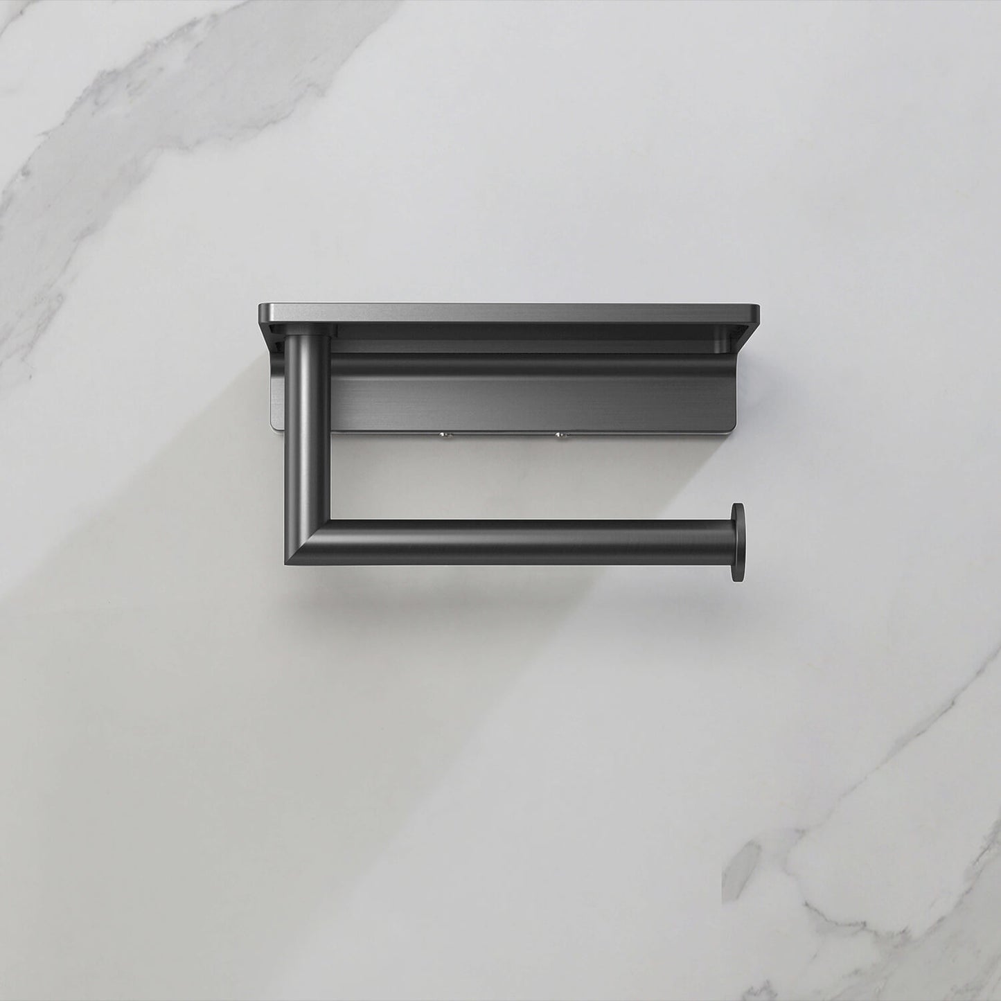 Stylish BrassTissue Holder with Shelf AA030046