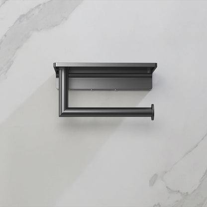Stylish BrassTissue Holder with Shelf AA030046