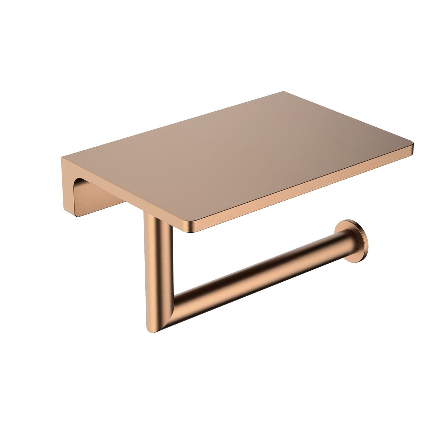 Stylish BrassTissue Holder with Shelf AA030046