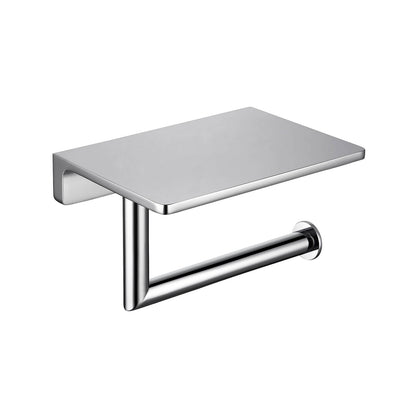 Stylish BrassTissue Holder with Shelf AA030046