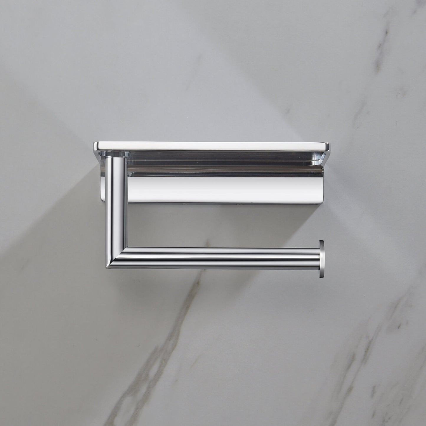 Stylish BrassTissue Holder with Shelf AA030046