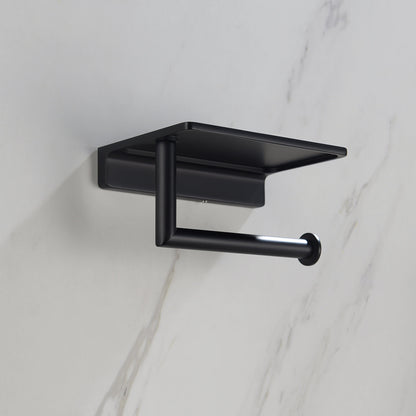 Stylish BrassTissue Holder with Shelf AA030046