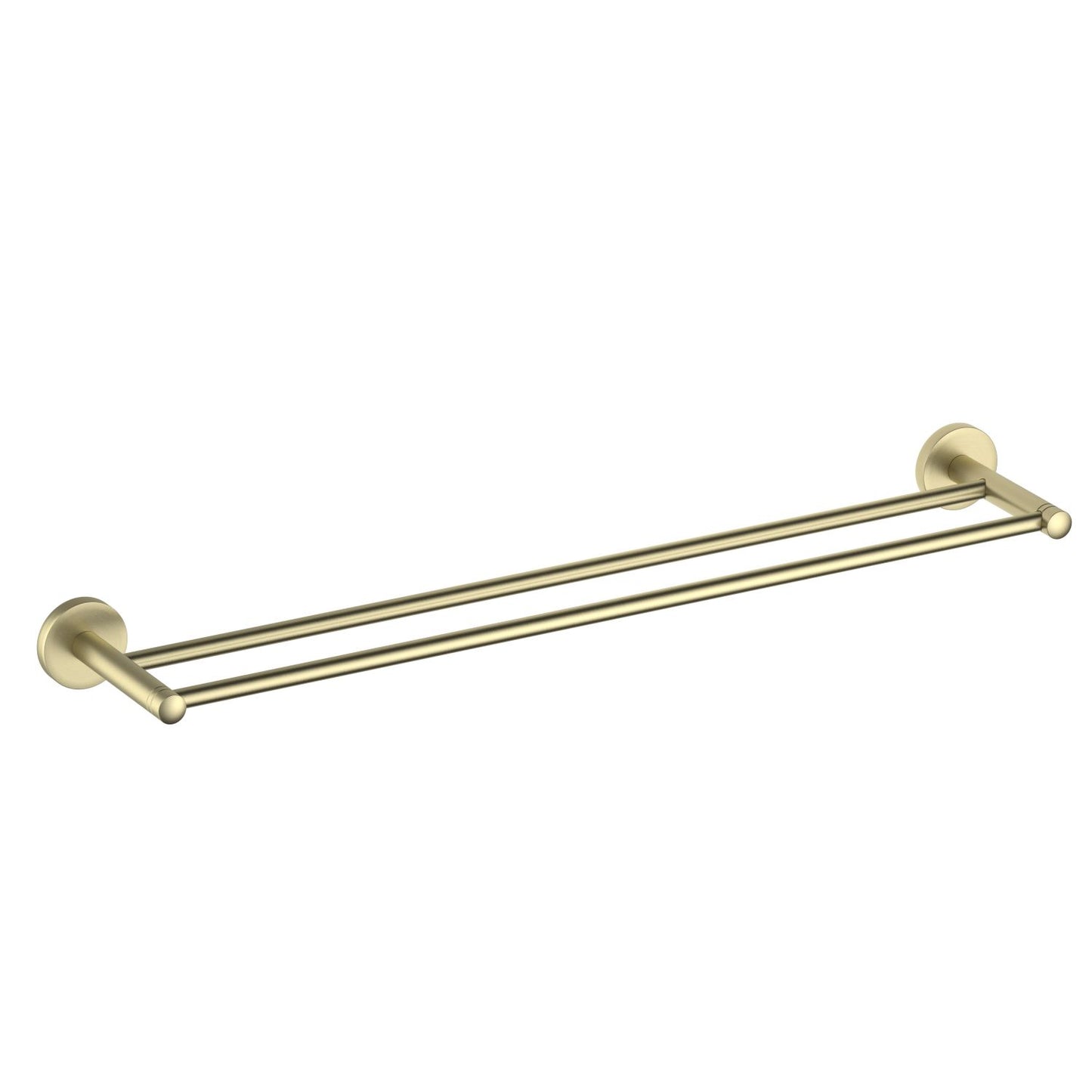 Brass Double Towel Bar with Matching Fixtures AA030055