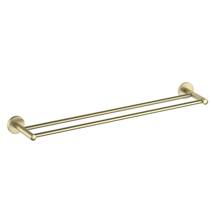 Brass Double Towel Bar with Matching Fixtures AA030055