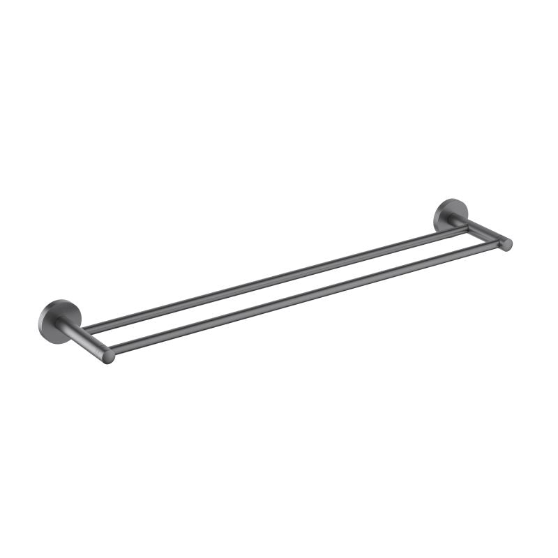 Brass Double Towel Bar with Matching Fixtures AA030055