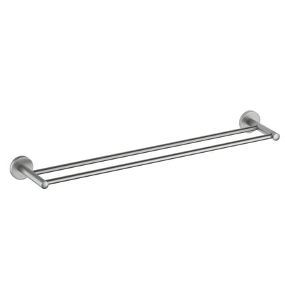 Brass Double Towel Bar with Matching Fixtures AA030055