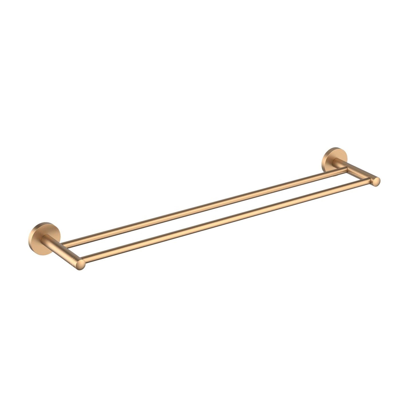 Brass Double Towel Bar with Matching Fixtures AA030055
