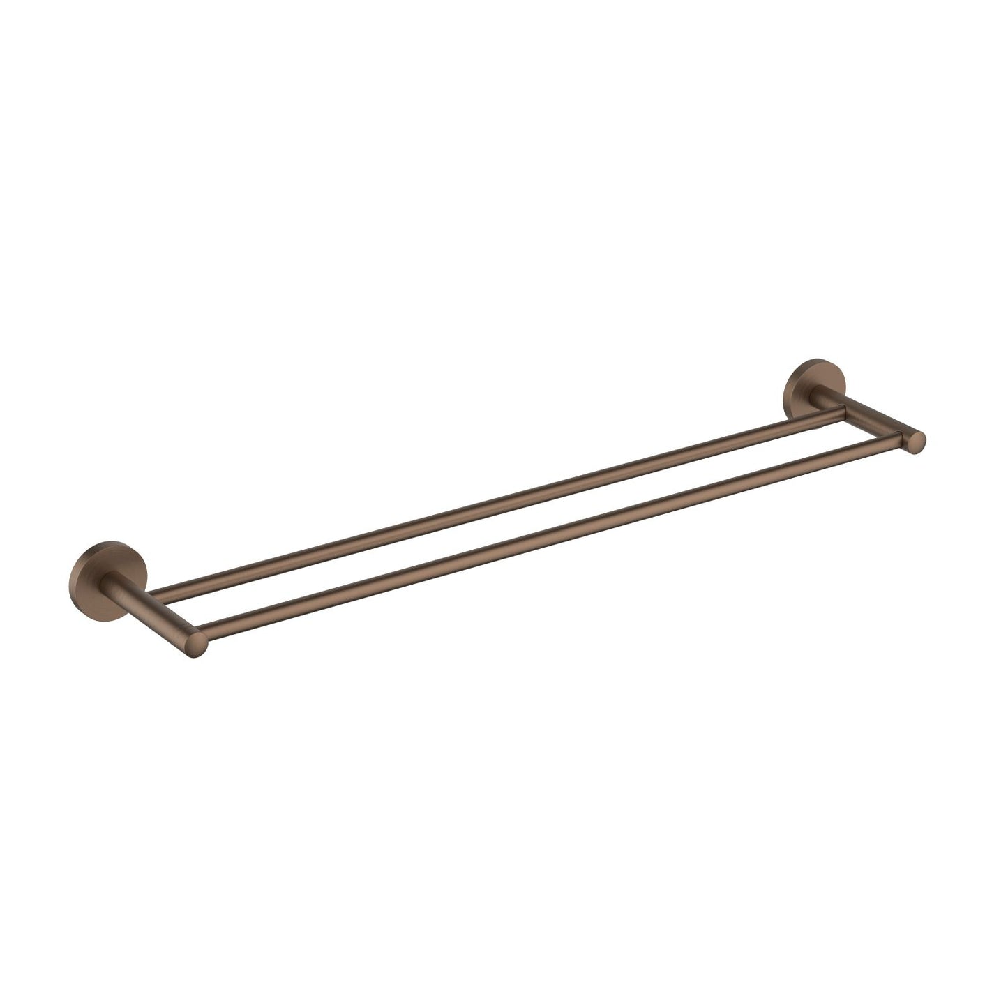 Brass Double Towel Bar with Matching Fixtures AA030055