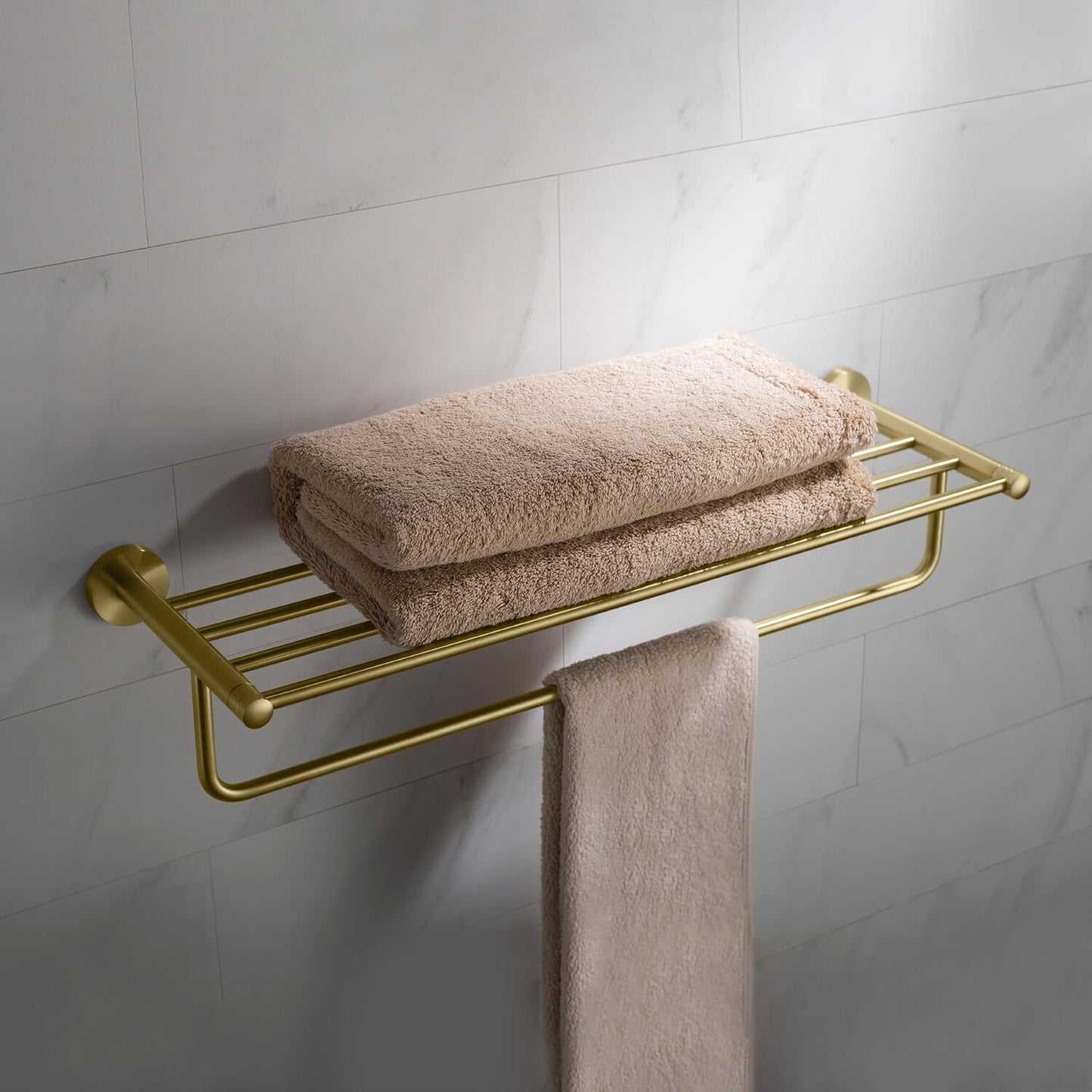 Brass Towel Rack with SUS304 Rail – Perfect for Modern Bathrooms AA030058