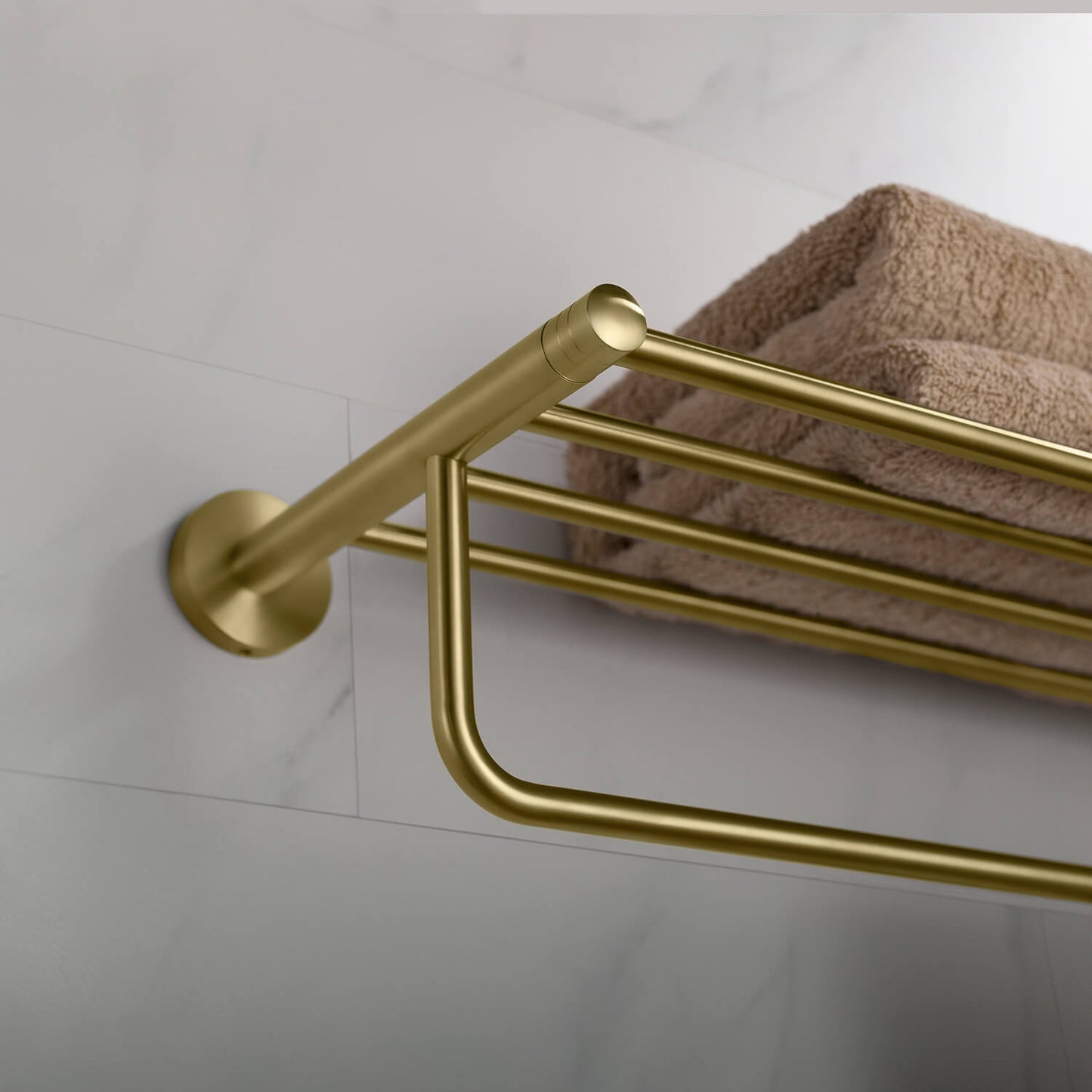 Brass Towel Rack with SUS304 Rail – Perfect for Modern Bathrooms AA030058