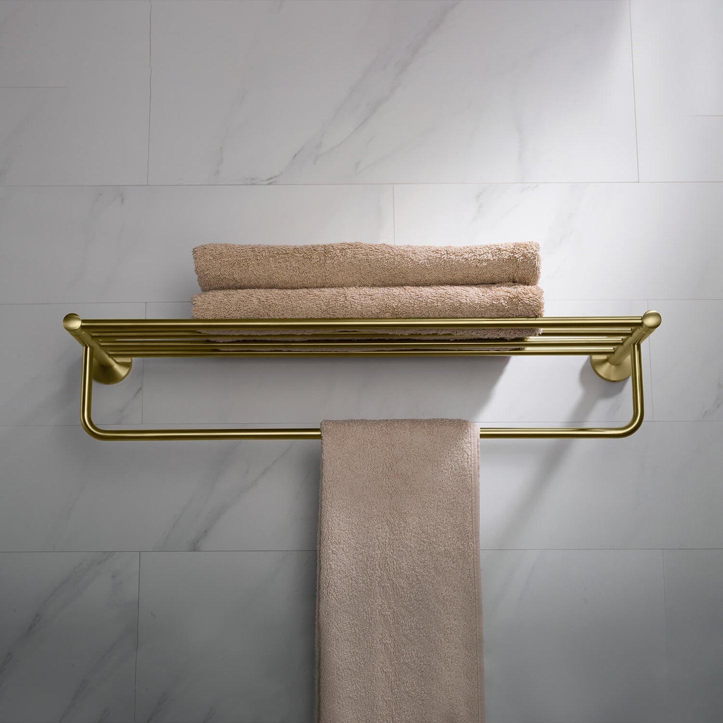 Brass Towel Rack with SUS304 Rail – Perfect for Modern Bathrooms AA030058