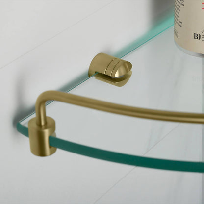 Luxury Brass Bathroom Shelf with 8mm Tempered Glass AA030074