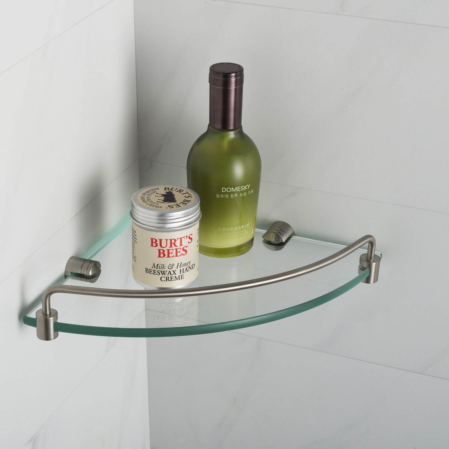 Luxury Brass Bathroom Shelf with 8mm Tempered Glass AA030074
