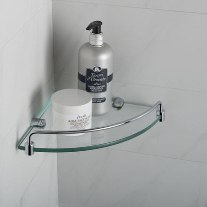Luxury Brass Bathroom Shelf with 8mm Tempered Glass AA030074