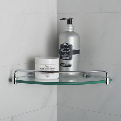 Luxury Brass Bathroom Shelf with 8mm Tempered Glass AA030074