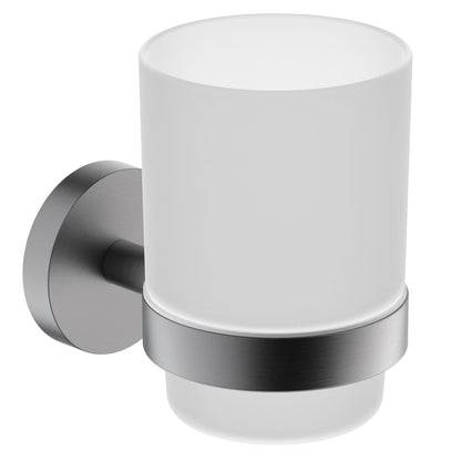 Stylish Wall-Mounted Glass Tumbler Holder for Bathroom AA040031