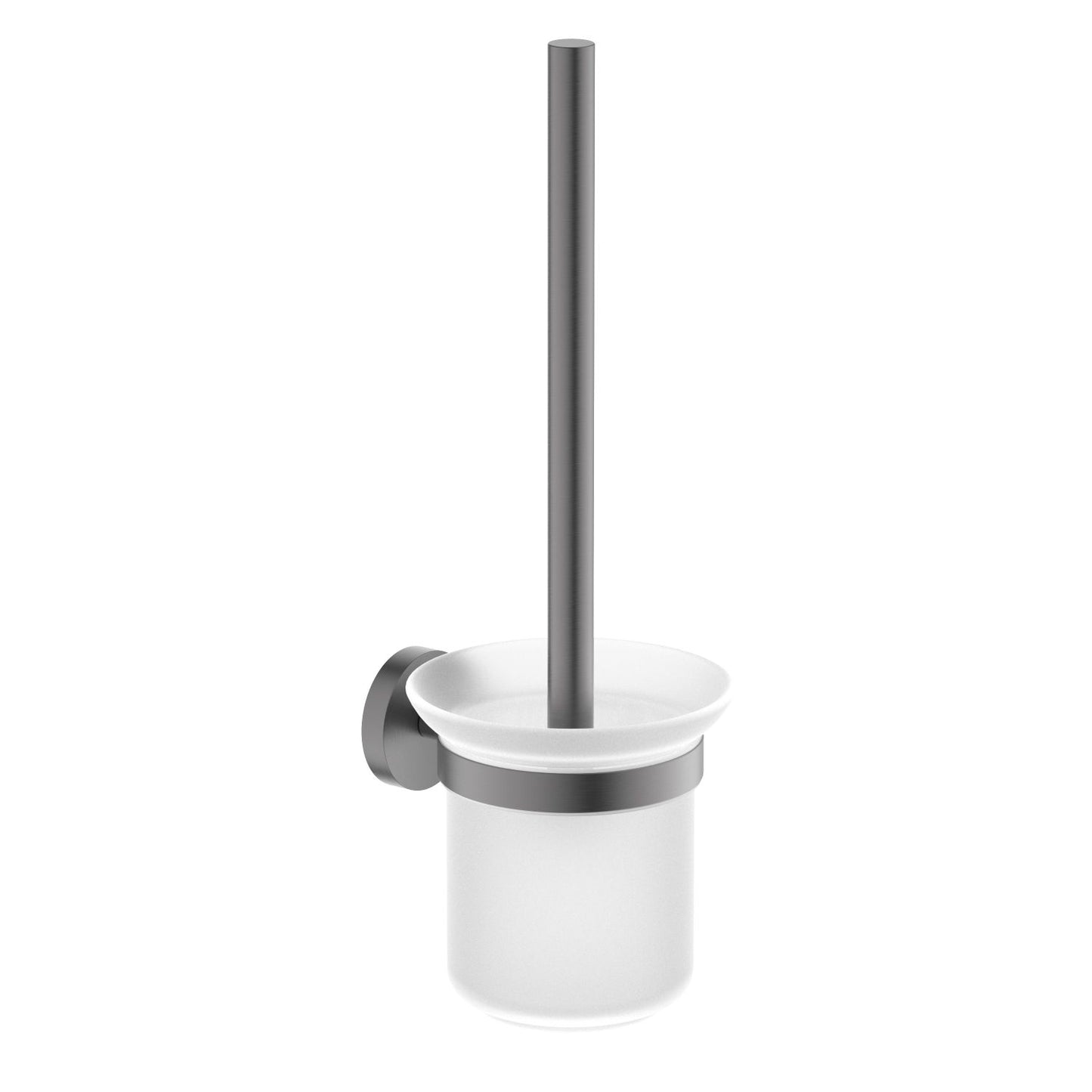 Premium Brass Toilet Brush Holder with Frosted Glass AA040061