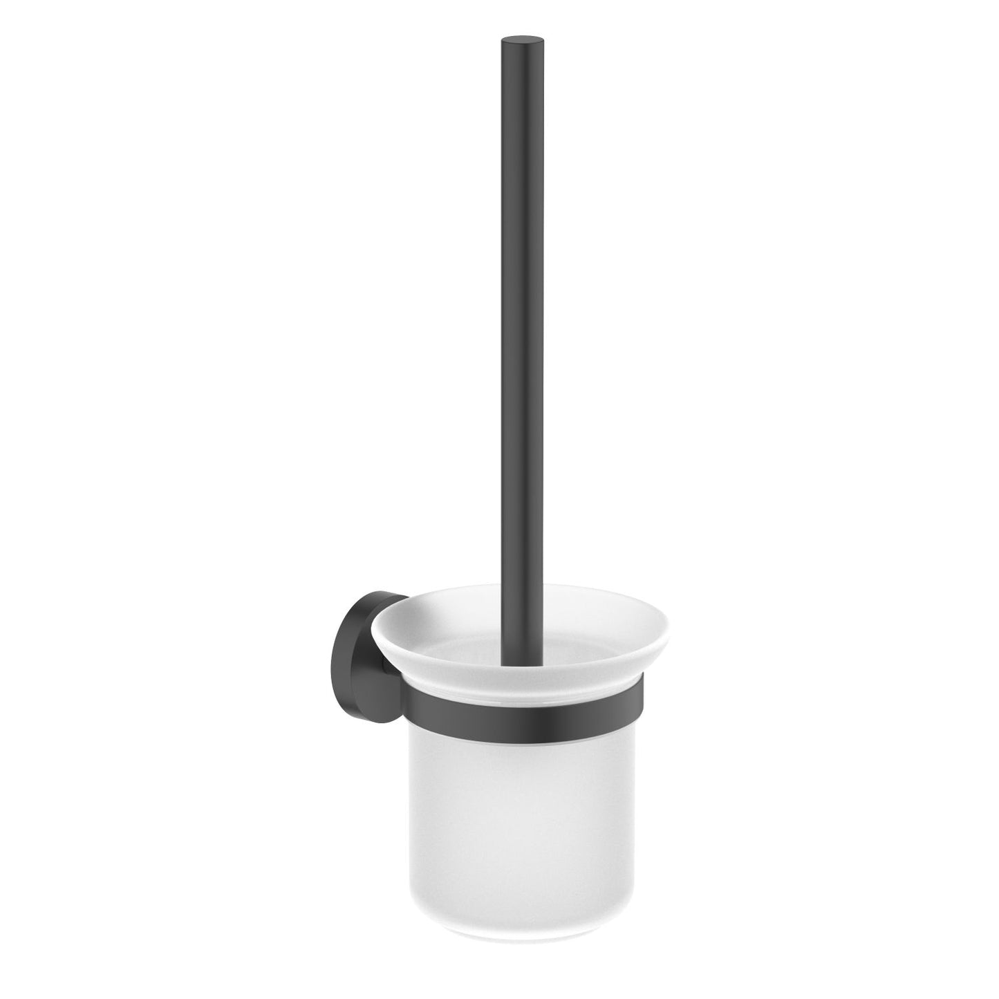 Premium Brass Toilet Brush Holder with Frosted Glass AA040061