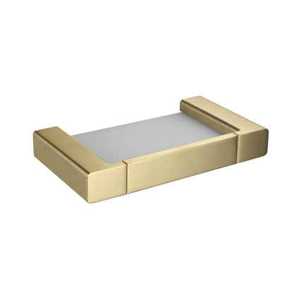 Status Brass Material Soap Dish Holder With Ultra White Glass shelf AA050022