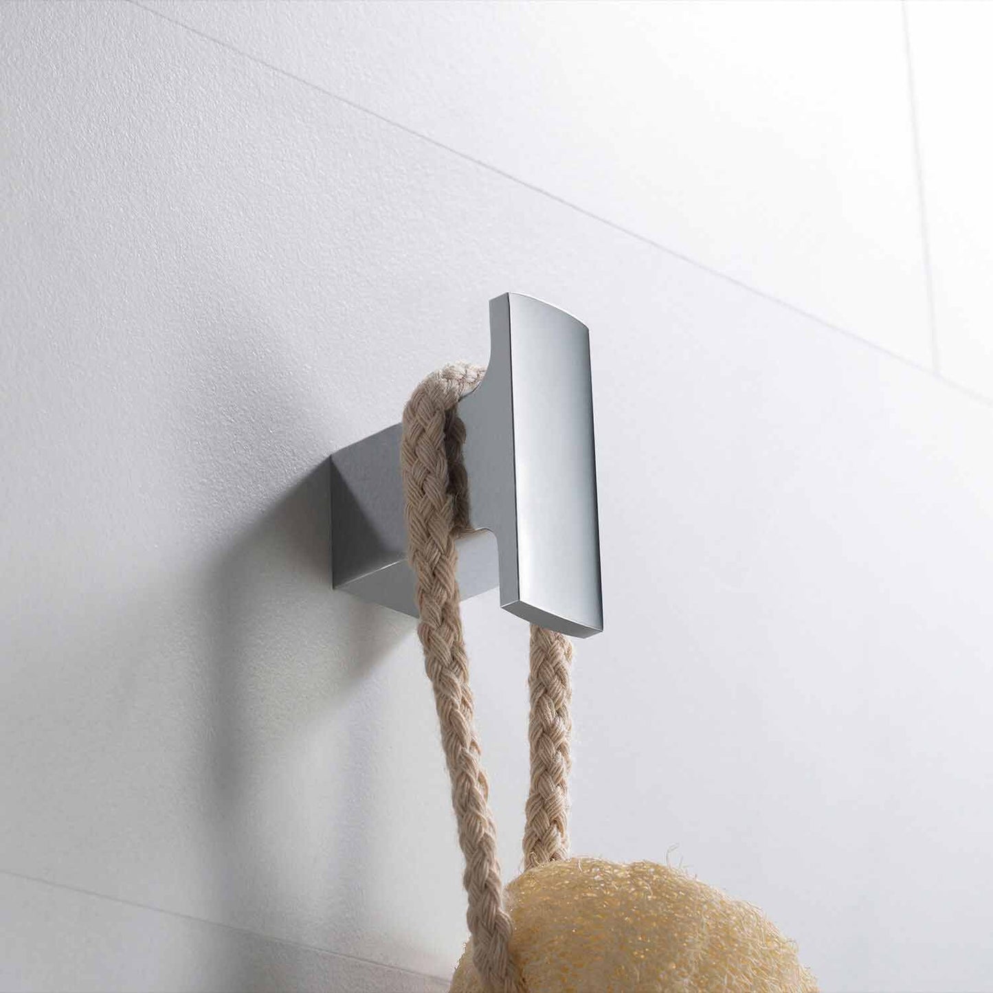 Heavy-duty bathroom robe hook made from solid brass with corrosion resistance AA070011