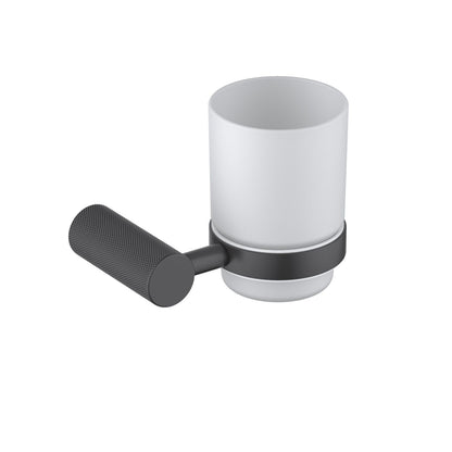 Knurl Sus 304 Wall-Mounted Single Glass Tumbler Holder AA080031