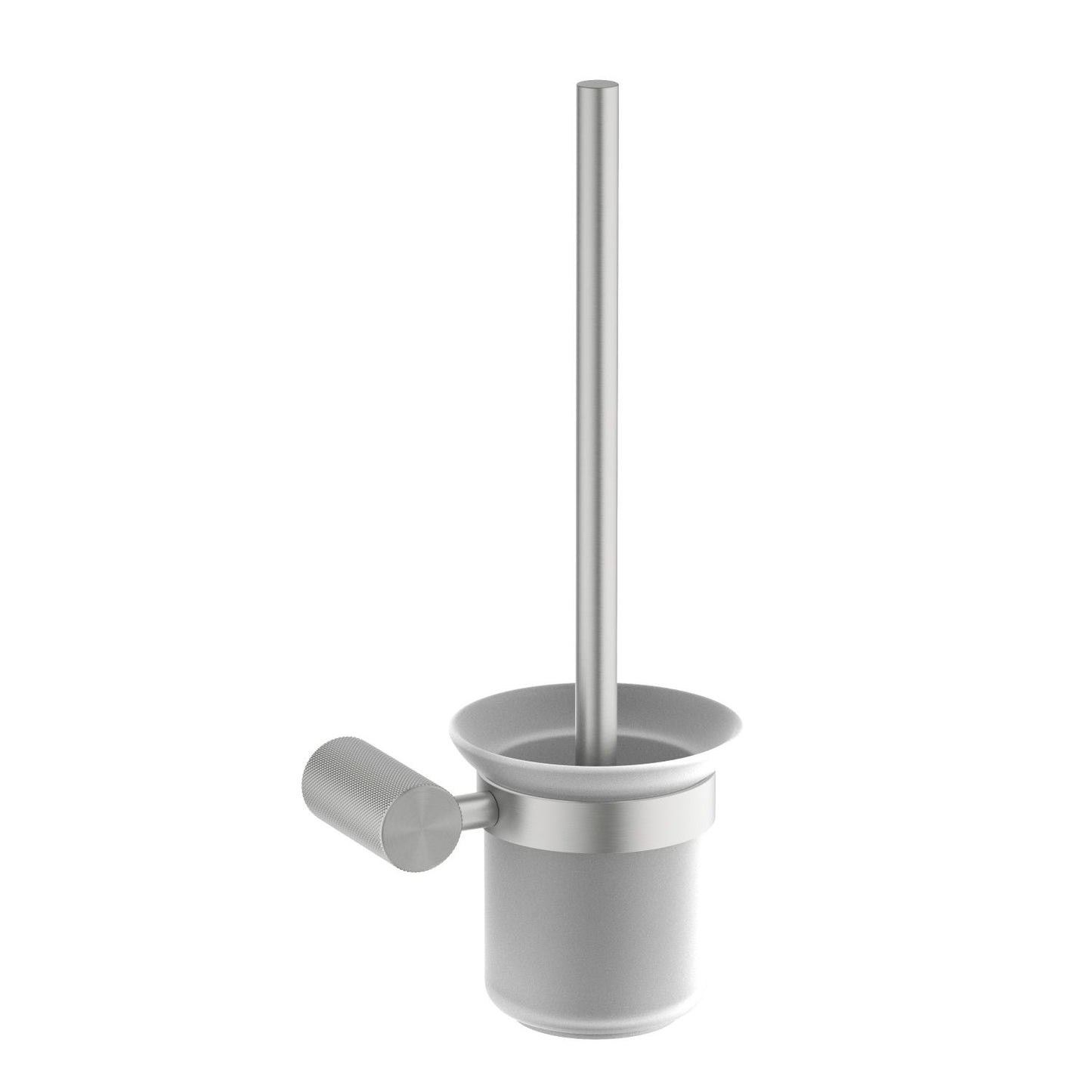 Knurl Wall Hung Toilet brush holder Frosted Glass Cup AA080061