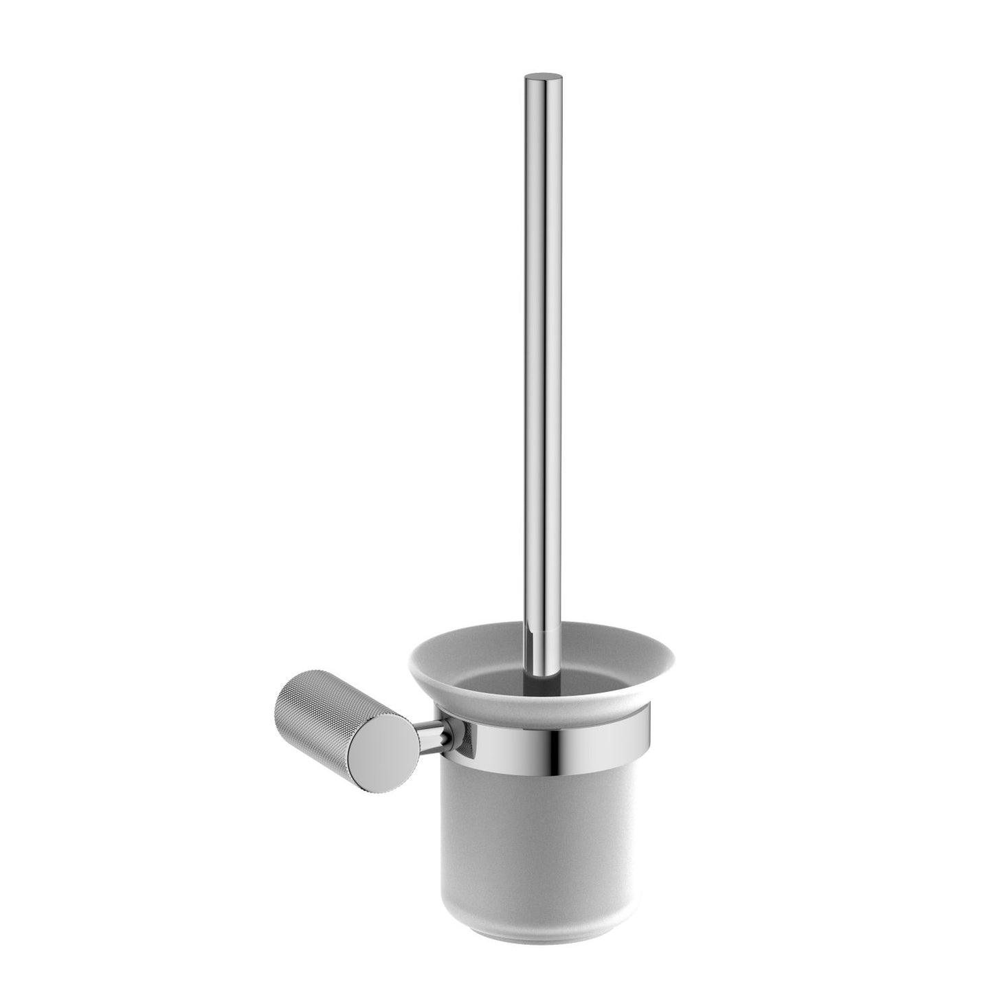 Knurl Wall Hung Toilet brush holder Frosted Glass Cup AA080061