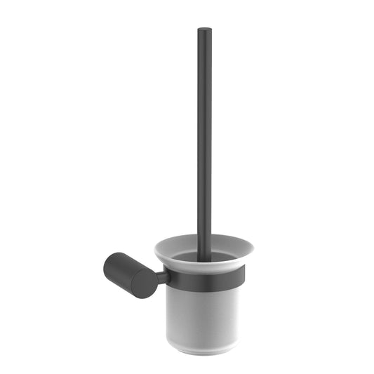 Knurl Wall Hung Toilet brush holder Frosted Glass Cup AA080061