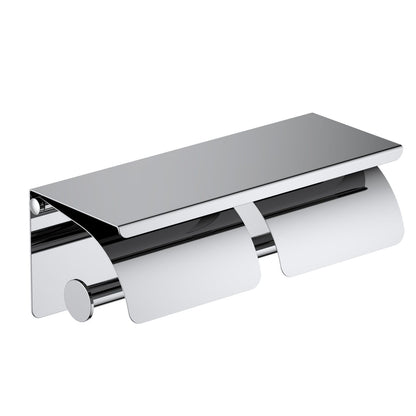 Aquavit SUS304 Double Tissue Holder With Shelf AA090043