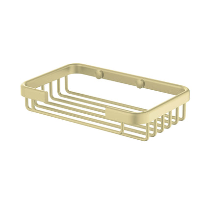 Space-Saving Brass Shower Storage Basket for Easy Organization AA100035