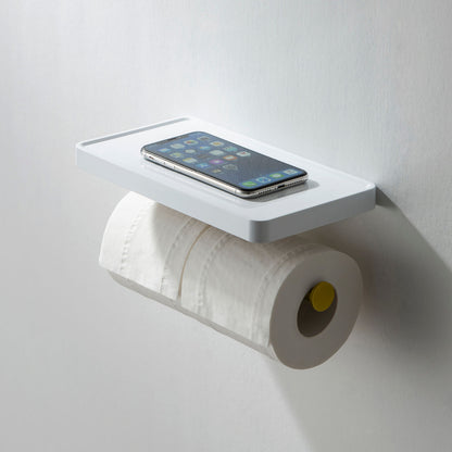 Stainless Steel Double Tissue Holder with ABS Shelf AA110055