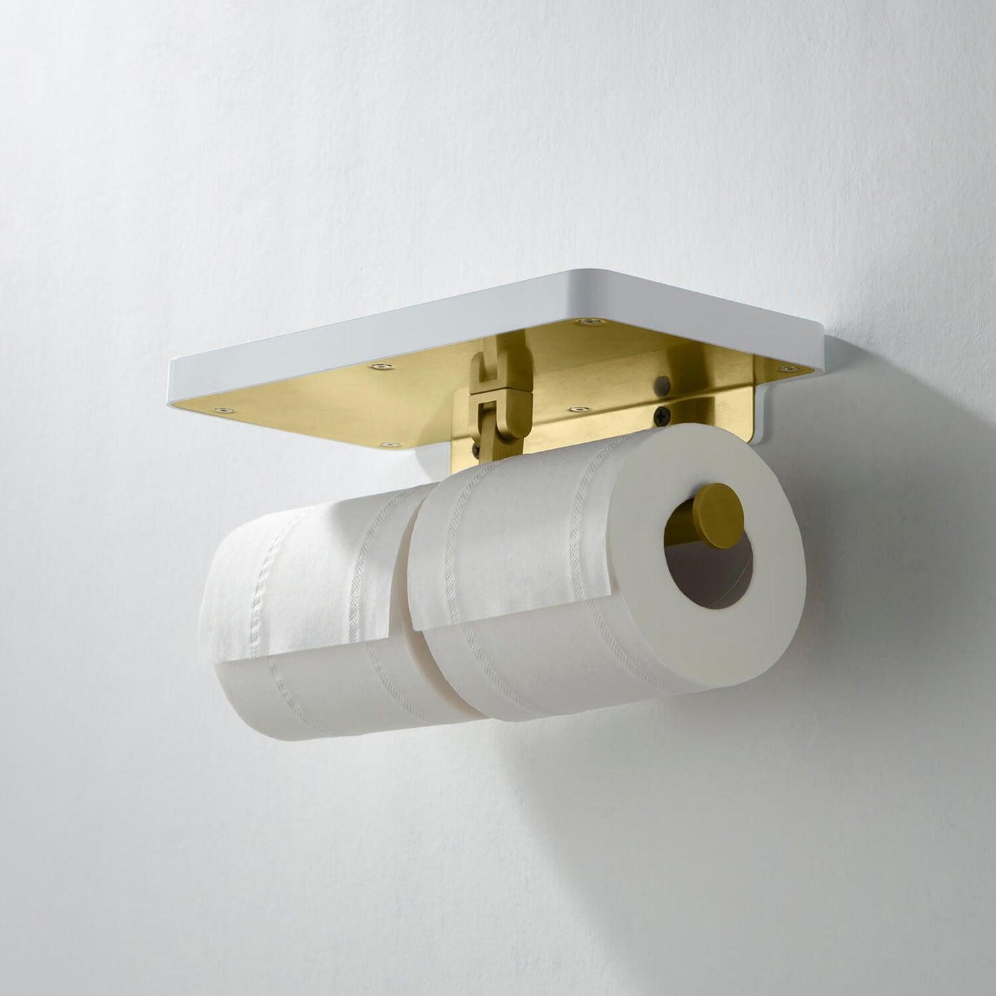 Stainless Steel Double Tissue Holder with ABS Shelf AA110055