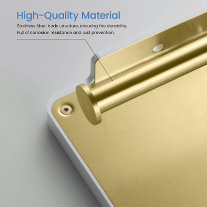 Stainless Steel Double Tissue Holder with ABS Shelf AA110055
