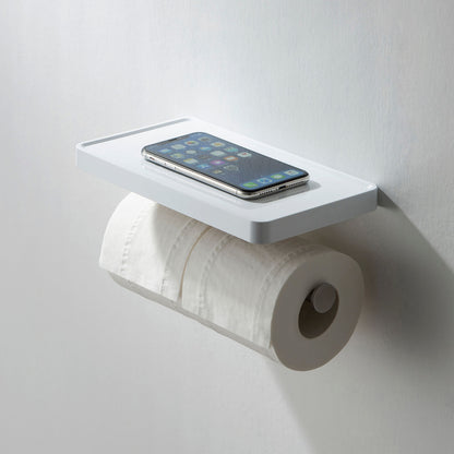 Stainless Steel Double Tissue Holder with ABS Shelf AA110055