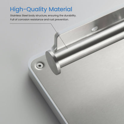 Stainless Steel Double Tissue Holder with ABS Shelf AA110055