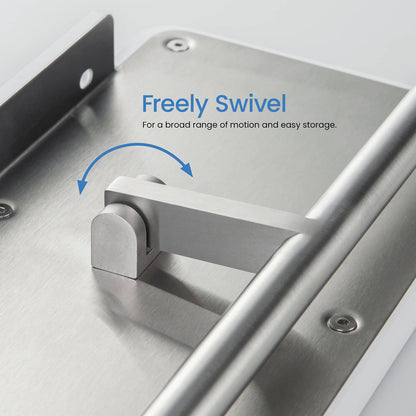 Stainless Steel Double Tissue Holder with ABS Shelf AA110055