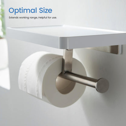 Stainless Steel Double Tissue Holder with ABS Shelf AA110055