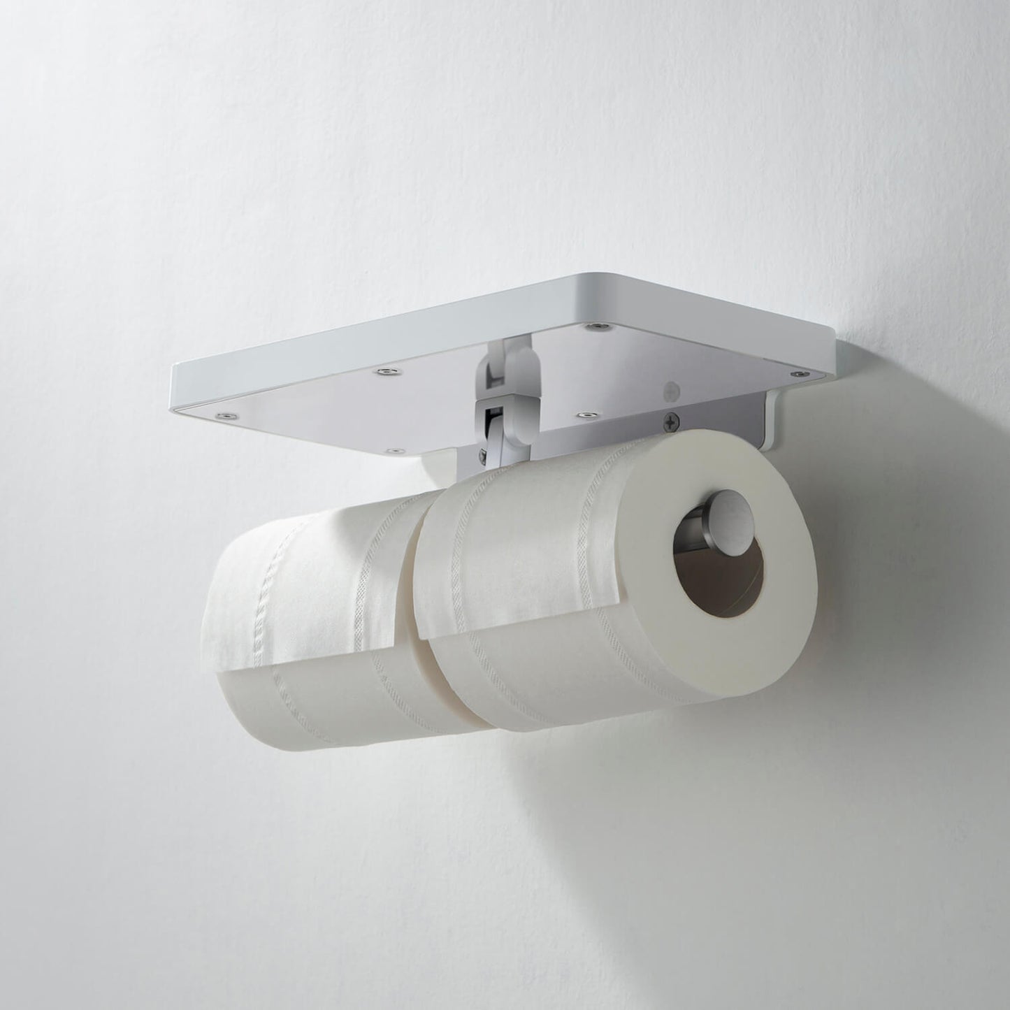 Stainless Steel Double Tissue Holder with ABS Shelf AA110055