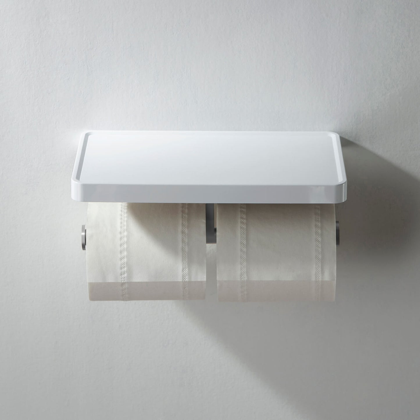 Stainless Steel Double Tissue Holder with ABS Shelf AA110055