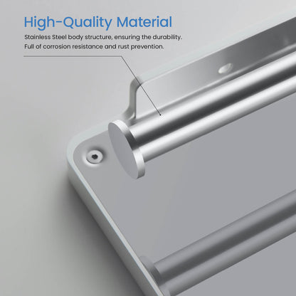 Stainless Steel Double Tissue Holder with ABS Shelf AA110055