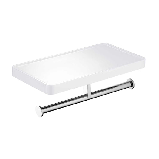 Stainless Steel Double Tissue Holder with ABS Shelf AA110055