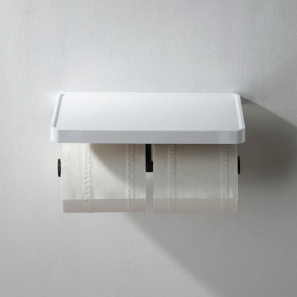 Stainless Steel Double Tissue Holder with ABS Shelf AA110055